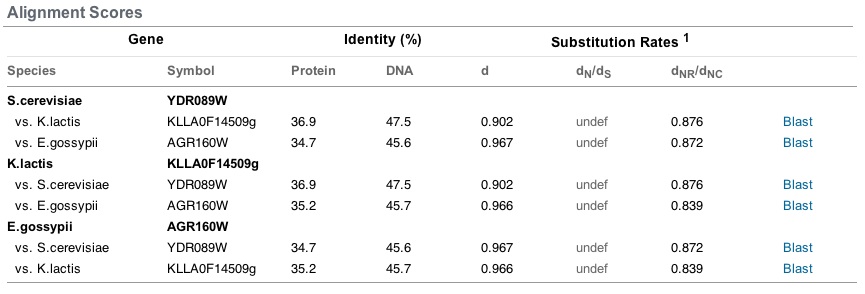 HomoloGene Alignment