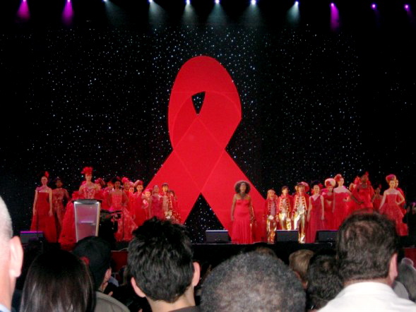 Red dress fashion show